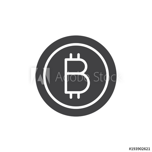 500x500 Bitcoin Vector Icon. Filled Flat Sign For Mobile Concept And Web