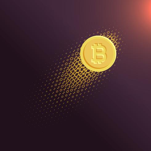 490x490 Digital Internet Currency Bitcoin Vector Background