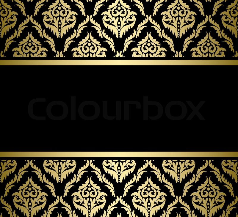 800x730 Black Bright Card With Gold Pattern