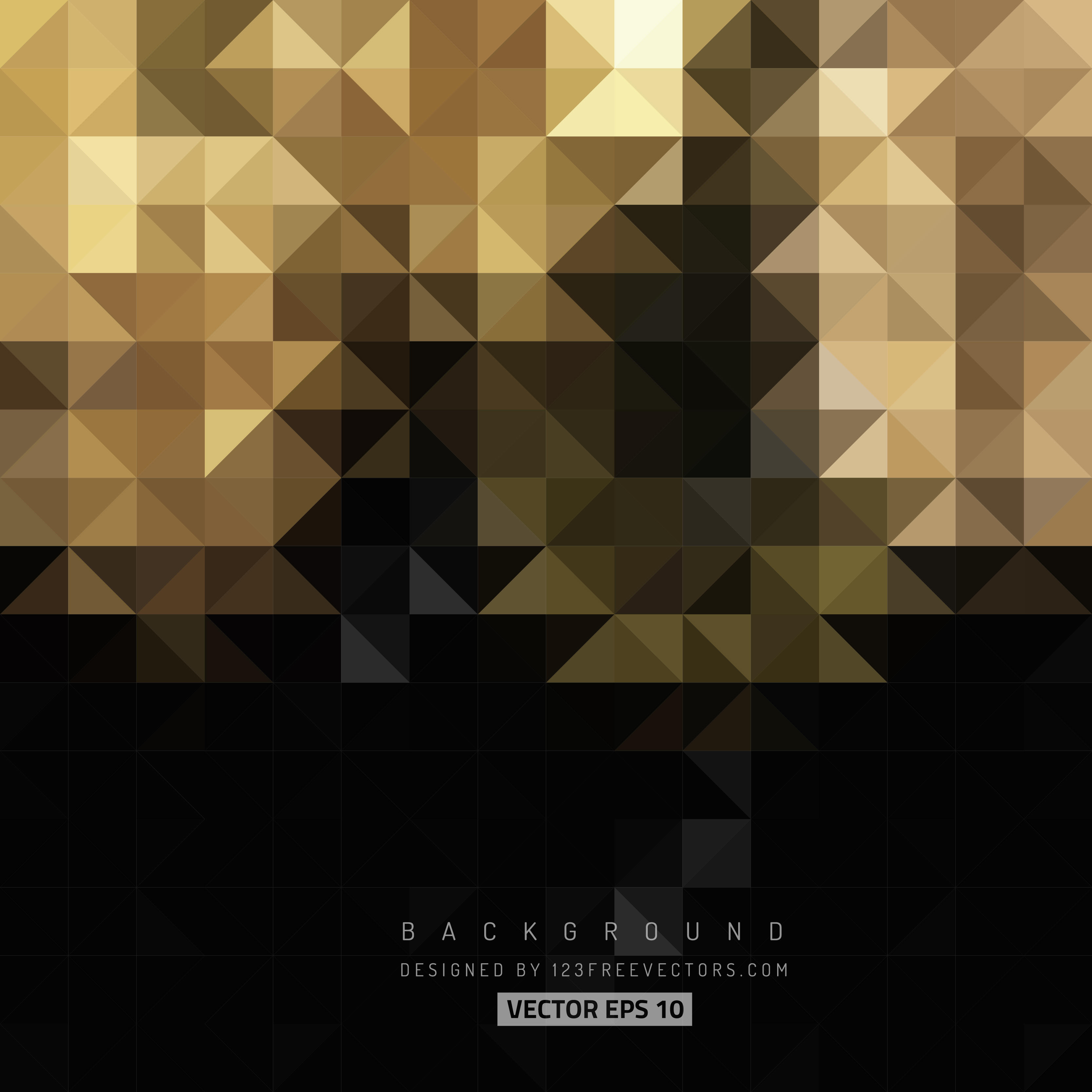 3333x3333 Black Gold Abstract Triangle Shape Background 123freevectors