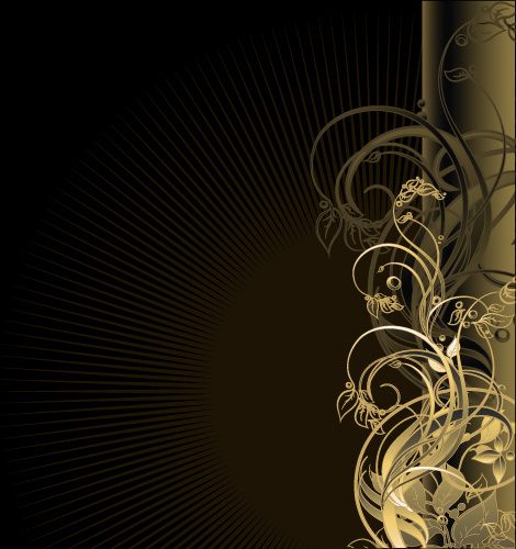 470x500 Gold Floral Vector Backgrounds Art Free Vector In Encapsulated