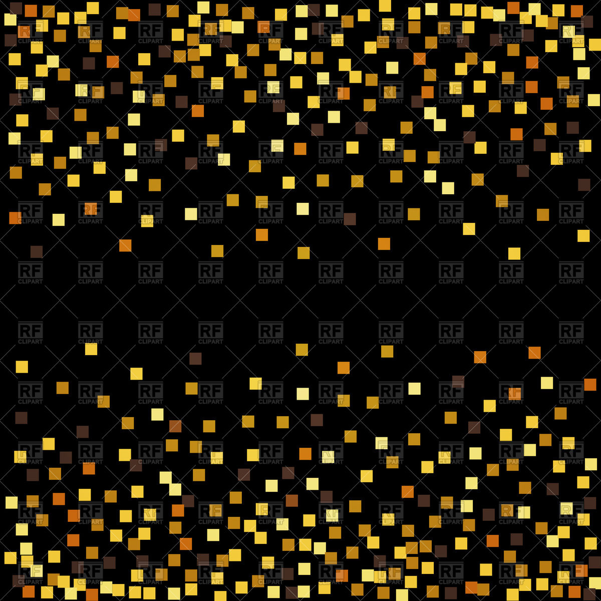 1200x1200 Gold Glitter Confetti On Black Background Vector Image Vector