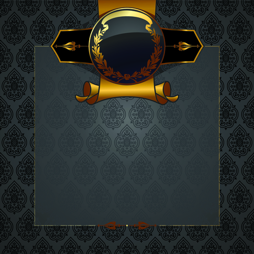 500x500 Black Golden Ornate Backgrounds Vector 01 Free Download