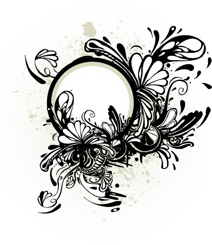 428x496 Black And White Pattern Vector Free Vector 4vector