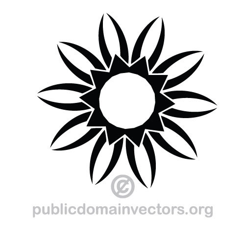 500x500 Black Flower Vector Image Public Domain Vectors