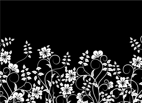 558x404 Flowers And Black And White Vector Free Vector 4vector