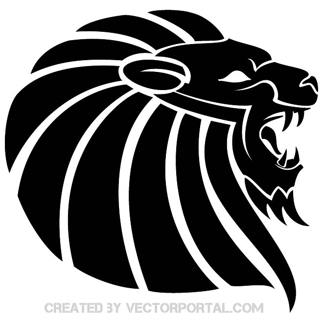 660x660 Lion Black White Image Free Vector 123freevectors