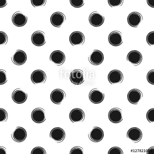 500x500 Abstract Seamless Pattern Of Grunge Polka Dots, Hand Painted