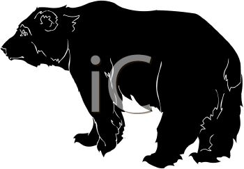 350x243 Black Bear Clipart Vector