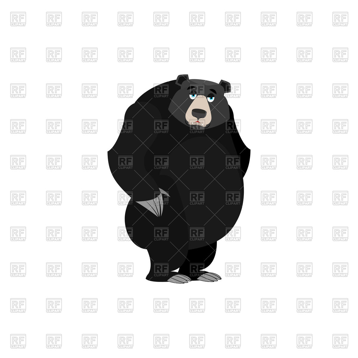 1200x1200 Cartoon American Black Bear Vector Image Vector Artwork Of