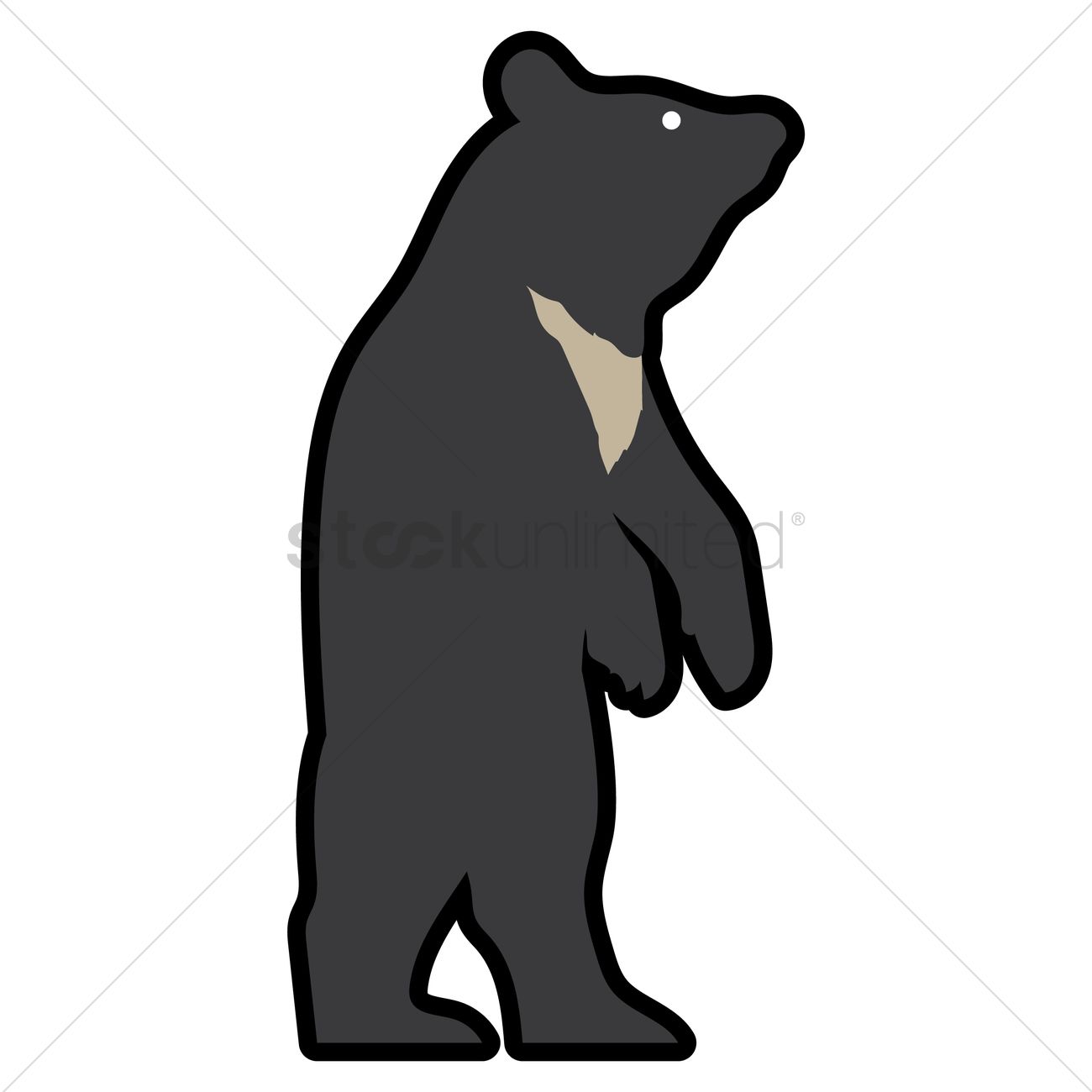 1300x1300 Formosan Black Bear Vector Image