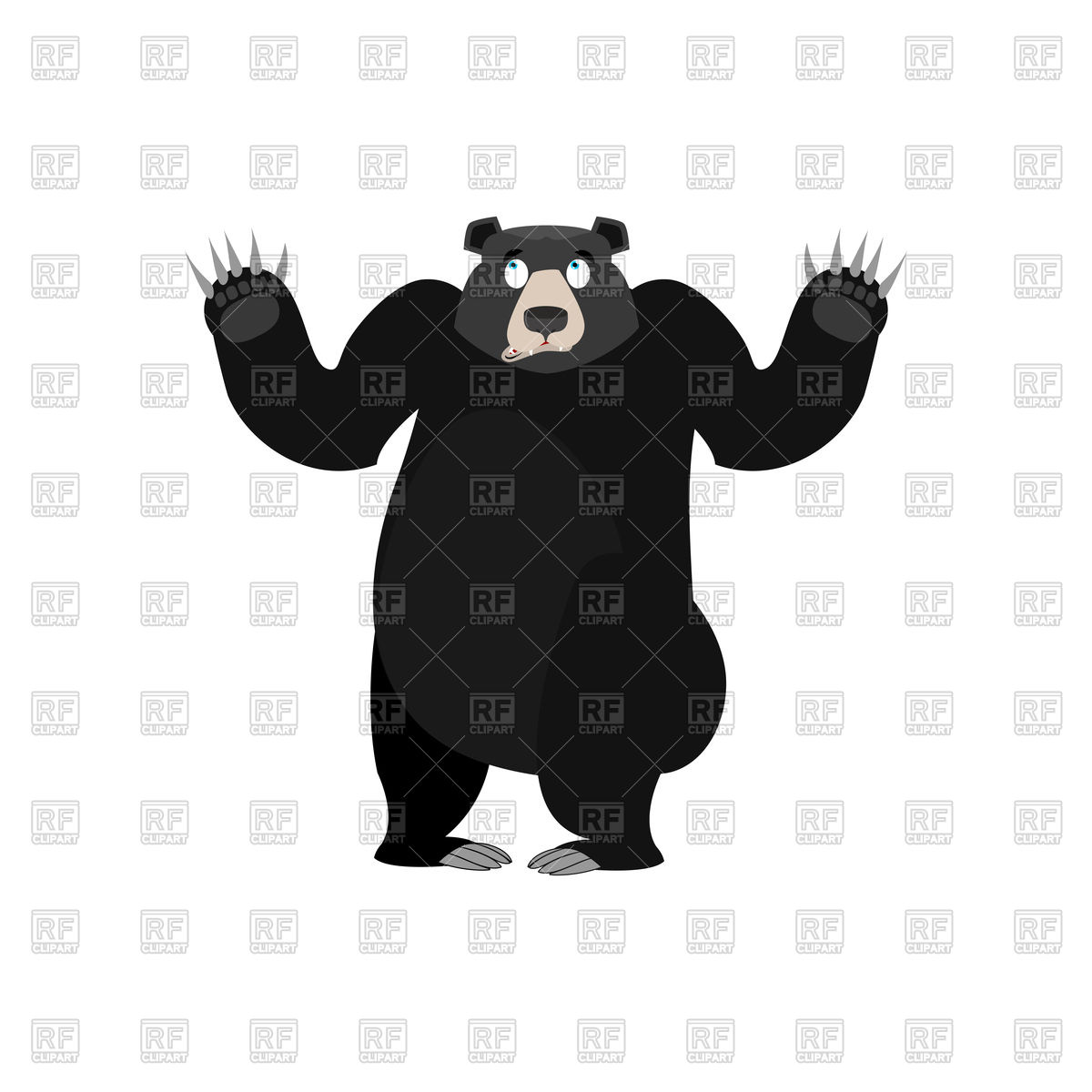 1200x1200 Scared American Black Bear Vector Image Vector Artwork Of Plants