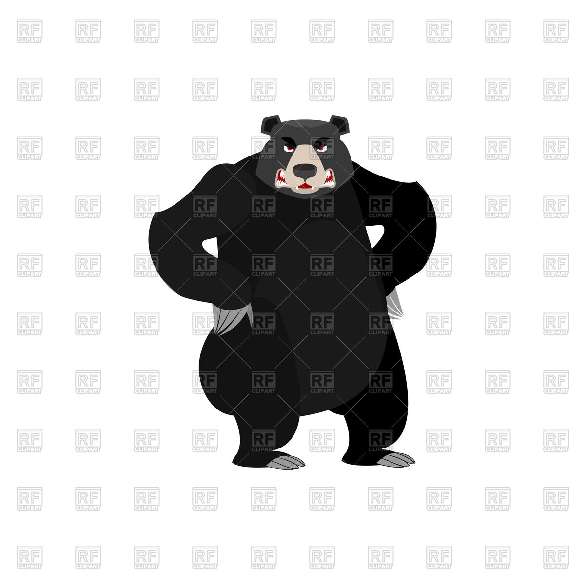 1200x1200 Angry Black Bear Vector Image Vector Artwork Of Plants And