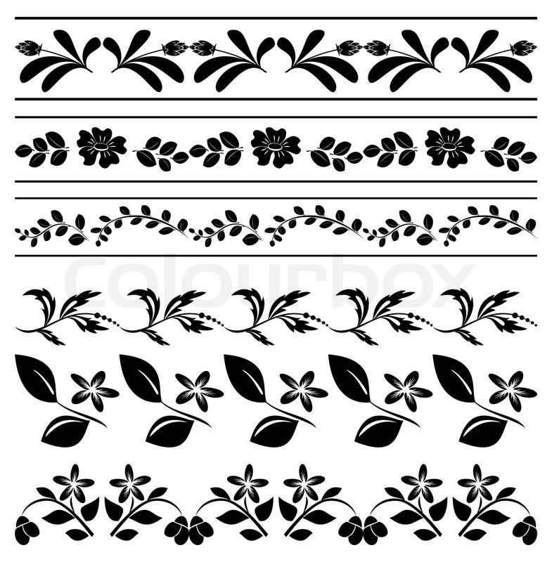785x800 Floral Vector Borders