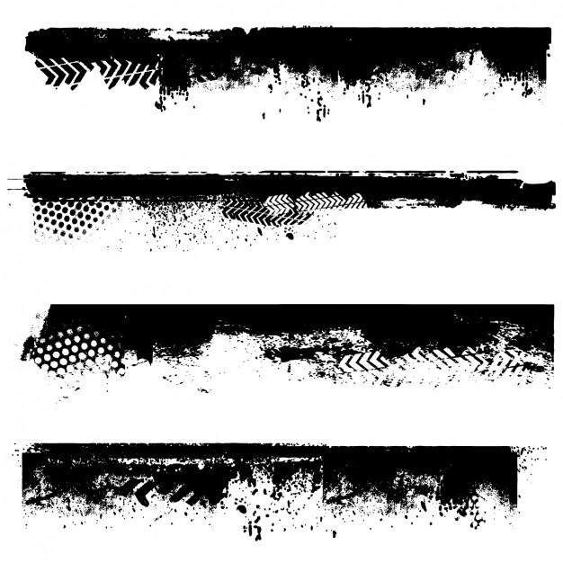 626x626 Grunge Black Borders Vector Free Download