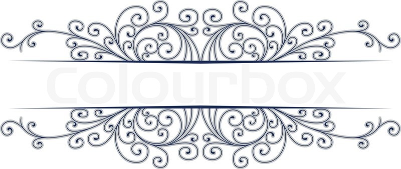 800x338 Stylish Design Vector Border Stock Vector Colourbox