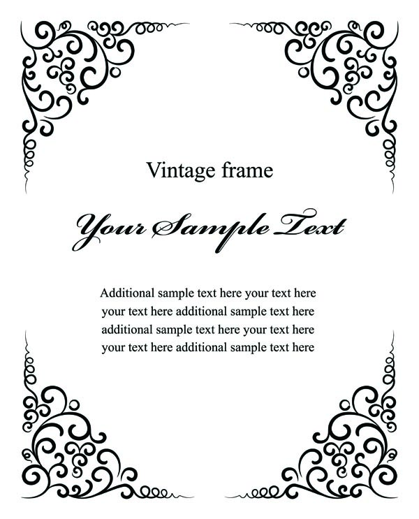 600x743 Black Border Pattern Vector Free Vector 4vector