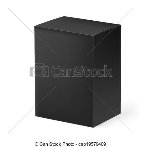 450x470 Black Box. Black Rectangular Box Isolated On White Background.