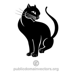 Black Cat Vector at GetDrawings | Free download