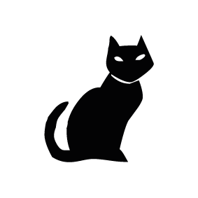283x283 Collection Of Free Vector Cat Black And White. Download On Ubisafe