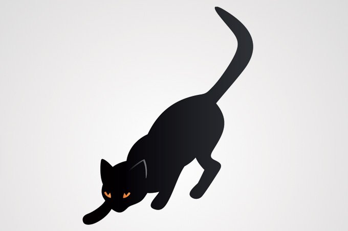 680x453 Free Black Cat Vector Illustration (Free) Psd Files, Vectors