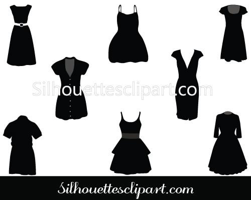 500x400 Party Dresses Vector Graphics Download Dress Silhouette