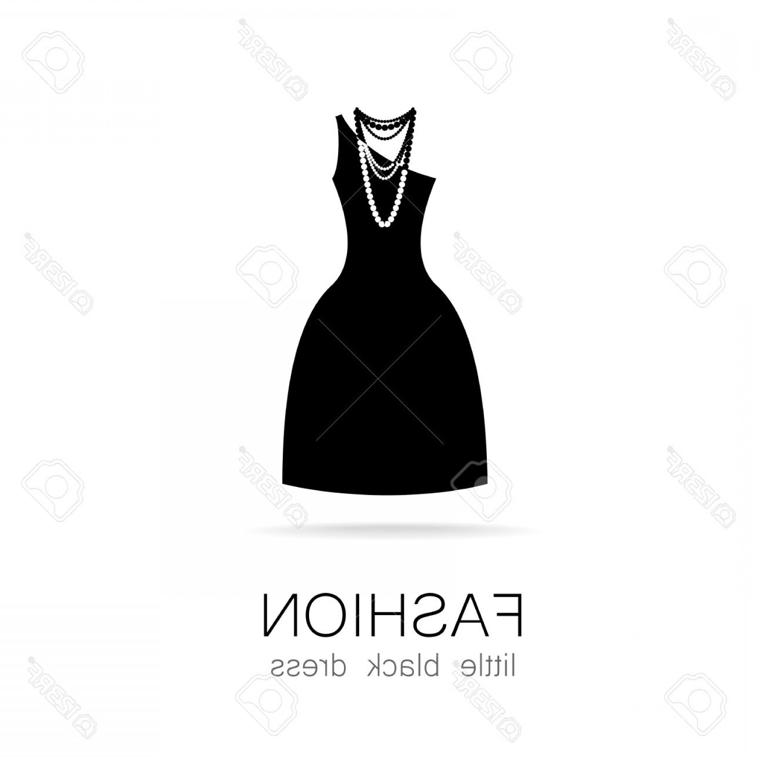1560x1560 Photostock Vector Black Dress Classic Fashion Template Logo For A