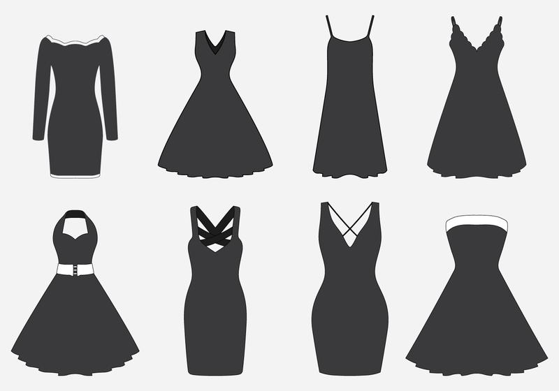 800x560 Black Dresses Set