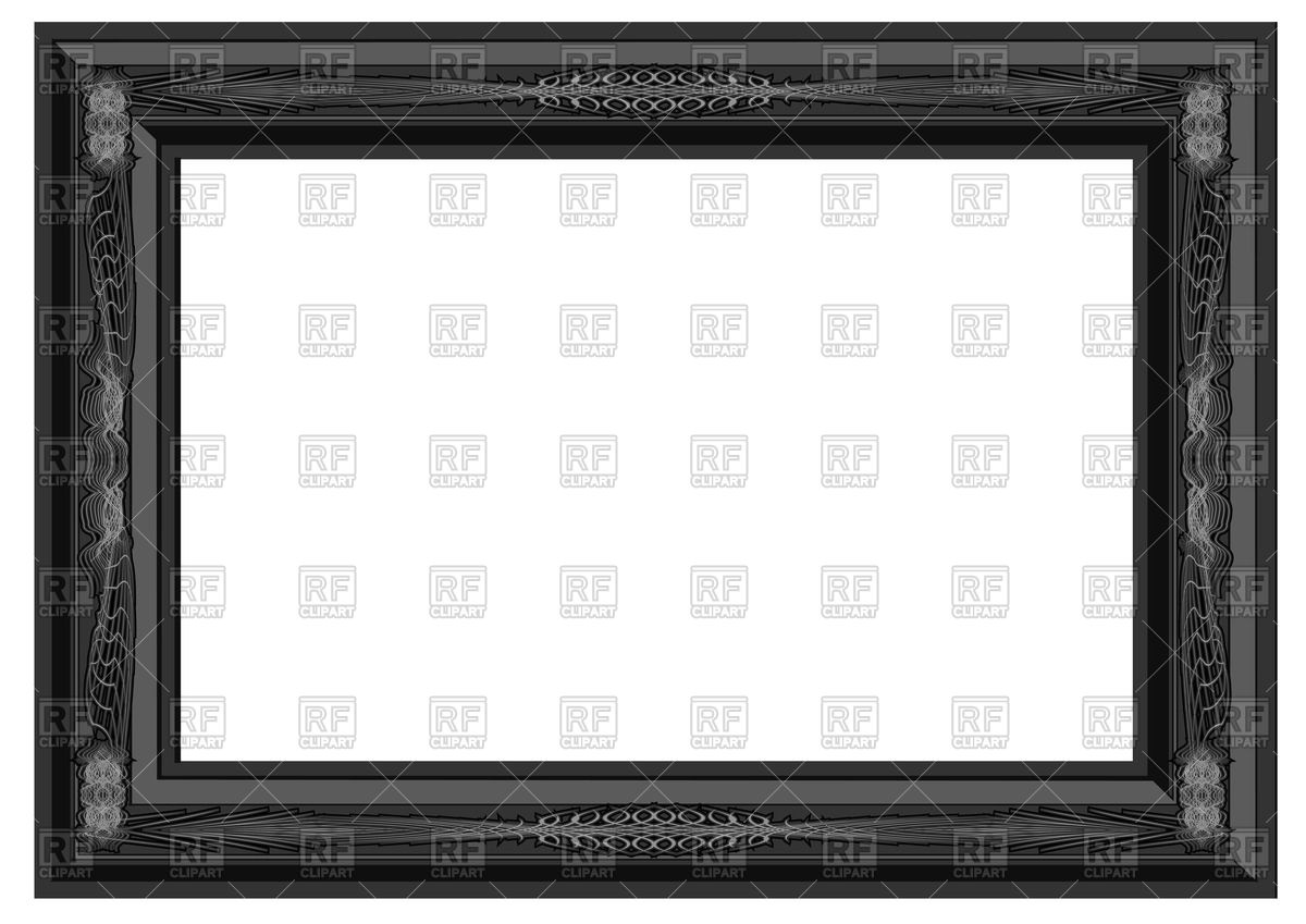 1200x849 Black Ornate Wall Frame Vector Image Vector Artwork Of Borders