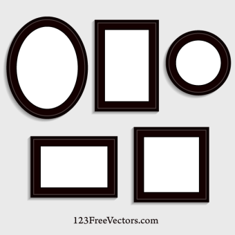 340x340 Free Polaroid Frame Vector 123freevectors