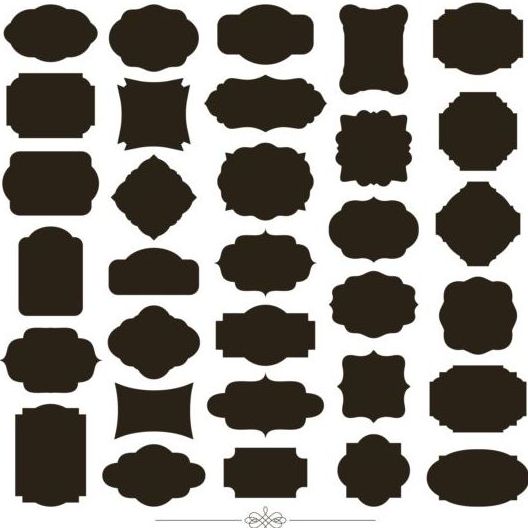 528x528 Vintage Black Frame Vector Material 01 Free Download