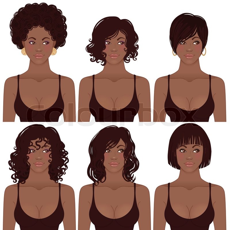 800x800 Black Women Faces. Great For Avatars, Hair Styles Of African