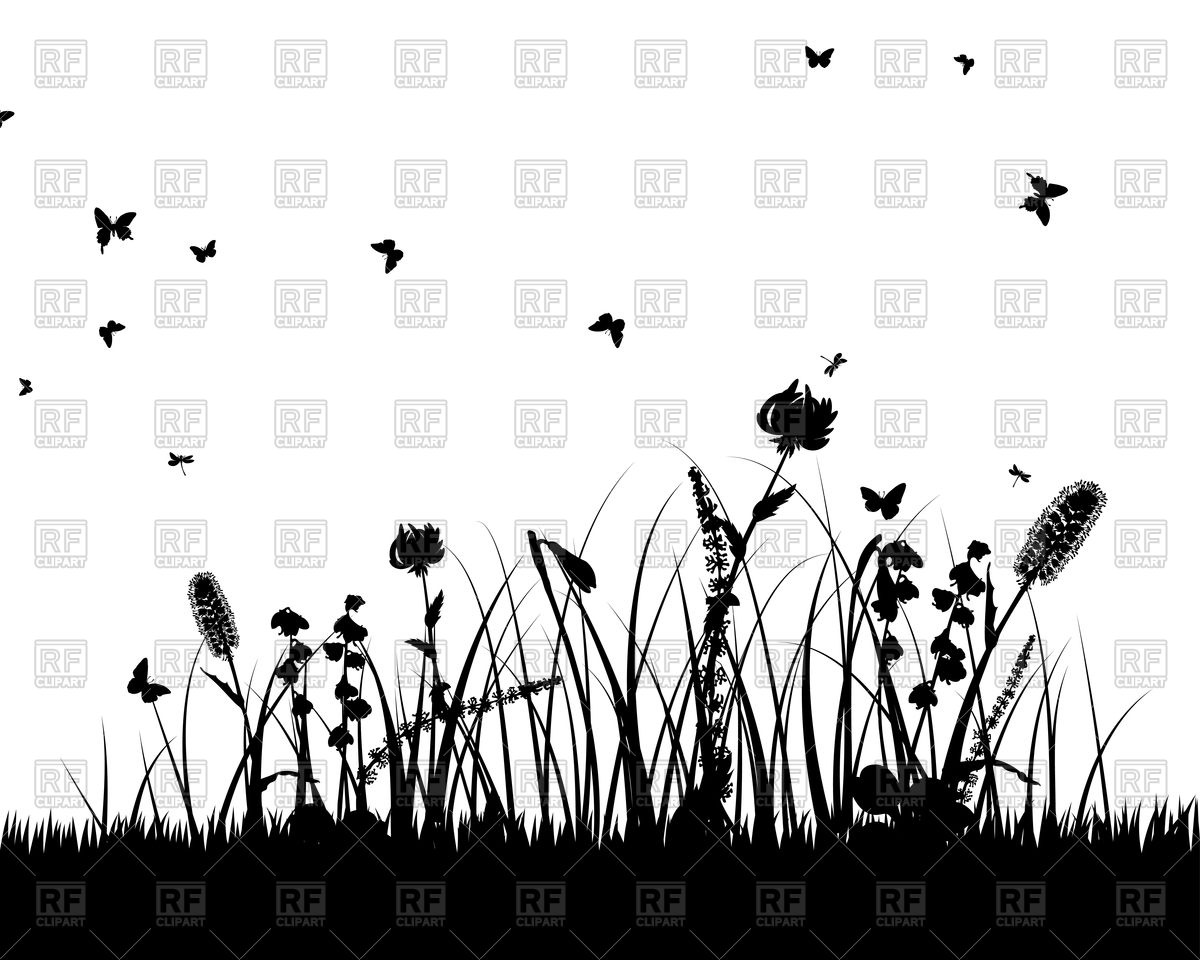 1200x960 Black Grass Silhouette Vector Image Vector Artwork Of