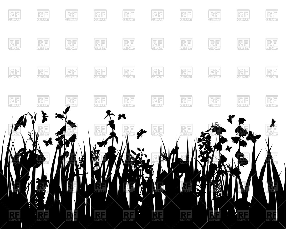 1200x960 Black Grass Silhouette Vector Image Vector Artwork Of Plants And