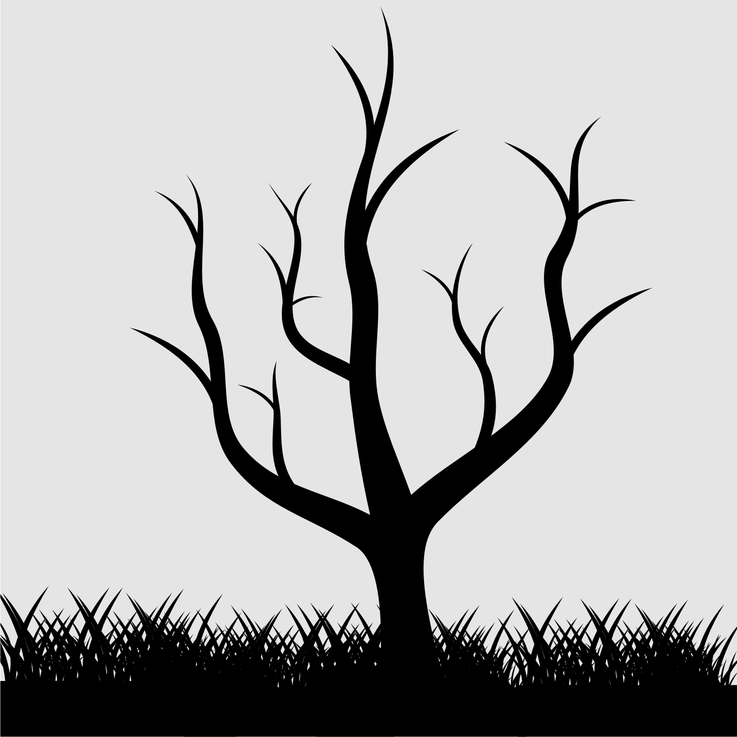 1500x1500 Vector For Free Use Grass With Tree