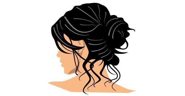 598x312 Free Vector Girl With Black Hair 123freevectors