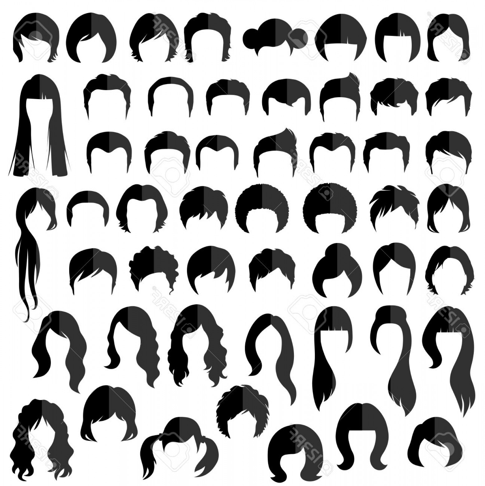 1556x1560 Men Long Hair Vector Lazttweet