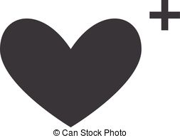 253x194 Black Heart Vector Icon. Simple Black Heart Sharp Vector Icon
