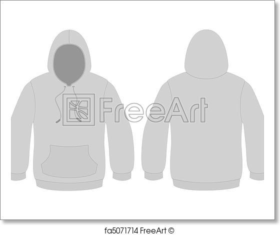 560x470 Free Art Print Of Hoodie Vector Template. Template Vector