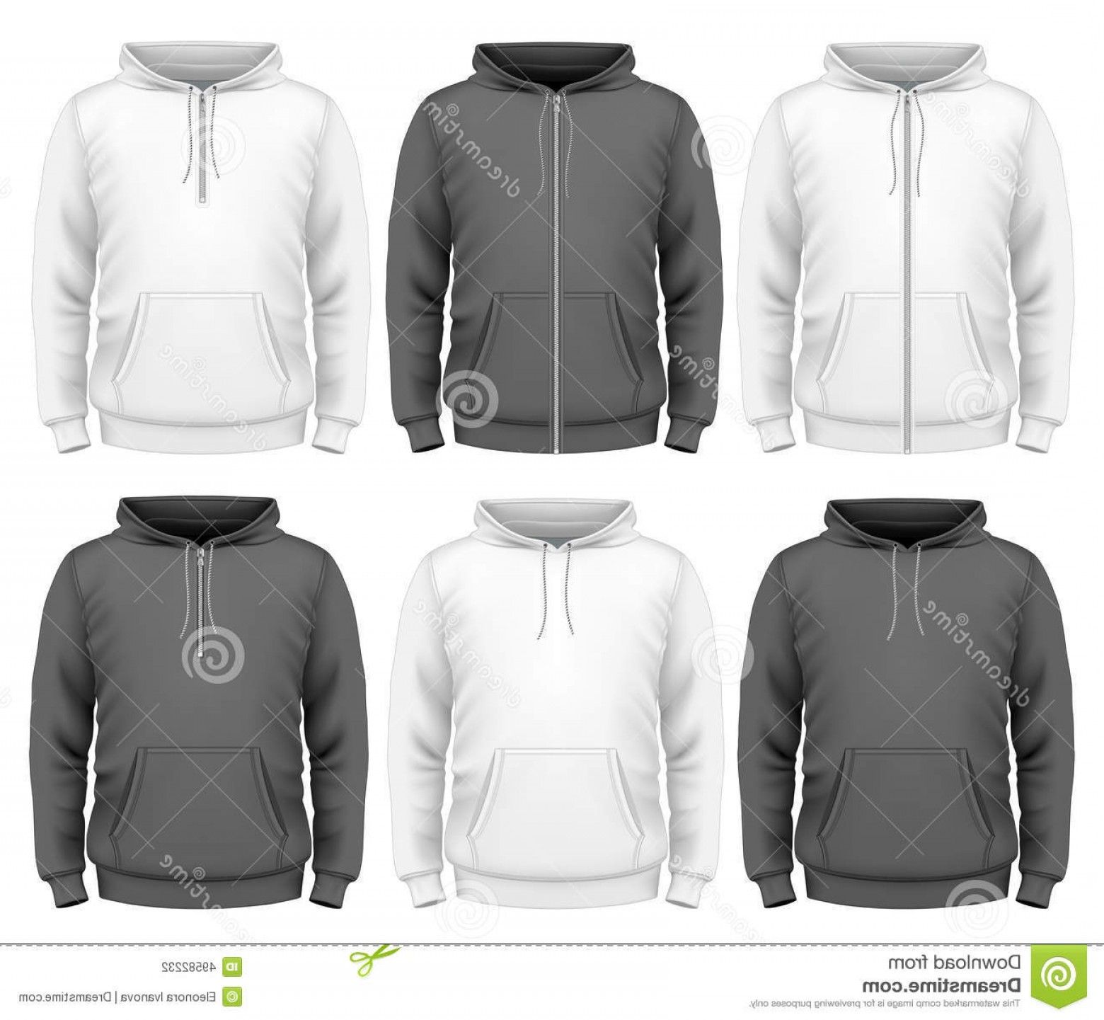 1560x1441 Stock Illustration Men Hoodie Design Templates Vector Illustration