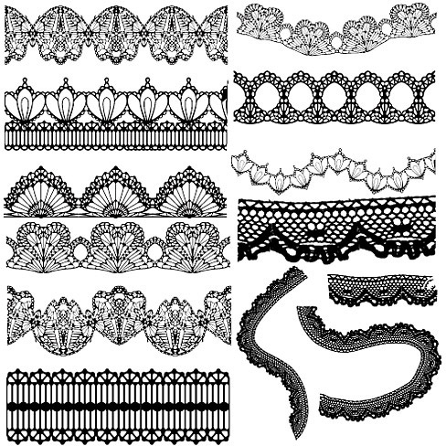 488x488 Elegant Black Lace Vector Free Vector In Encapsulated Postscript