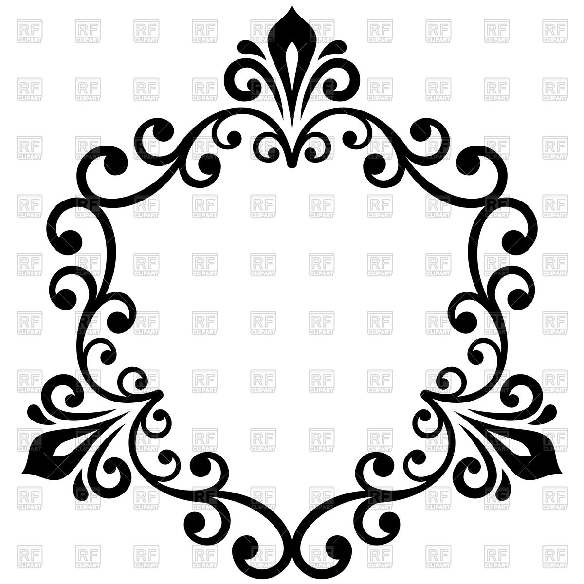 1200x1200 Oriental Black Damask Lace Vector Image Vector Artwork Of