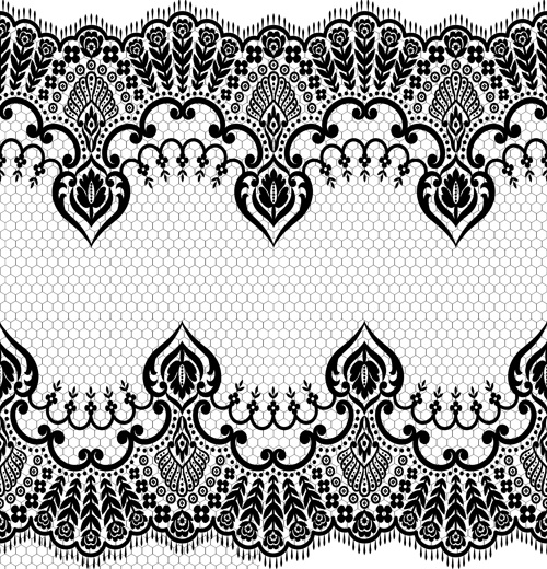 500x520 Seamless Black Lace Borders Vectors Free Vector In Encapsulated