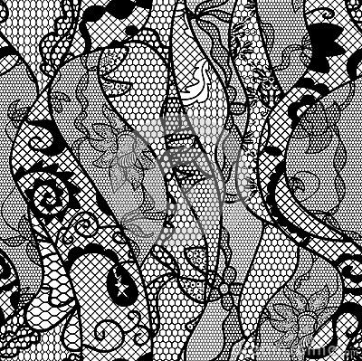 400x399 Black Lace Vector Fabric Seamless Pattern Pixies Final