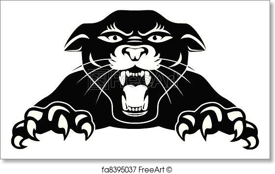 560x355 Free Art Print Of Black Panther. Vector Illustration Of Black