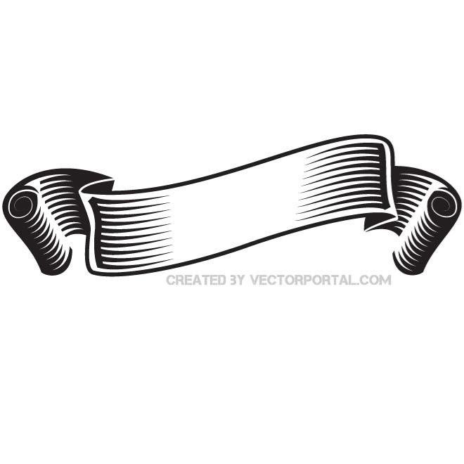 660x660 Free Black And White Ribbon Vector.eps Psd Files, Vectors