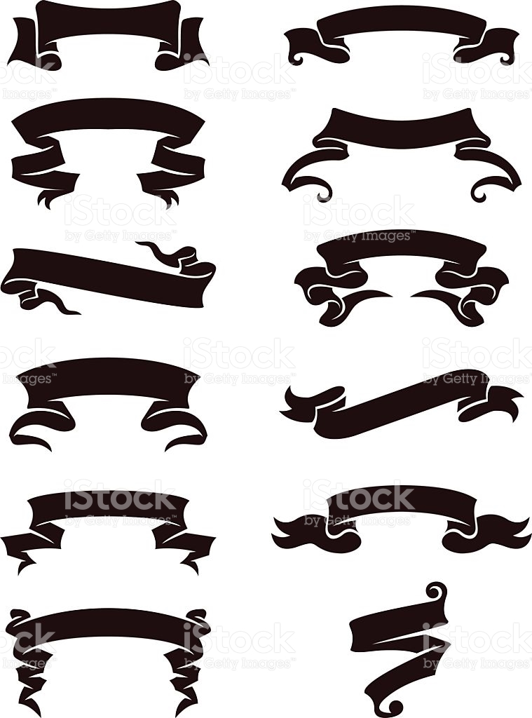 759x1024 Banners Ribbons Stock Vector Art Amp More Of Award Ribbon Black And