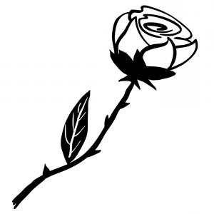 300x300 Simple Black And White Rose Vector Orangiausa