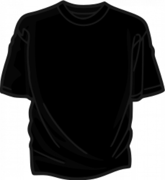 573x626 Black T Shirt Vector Free Download