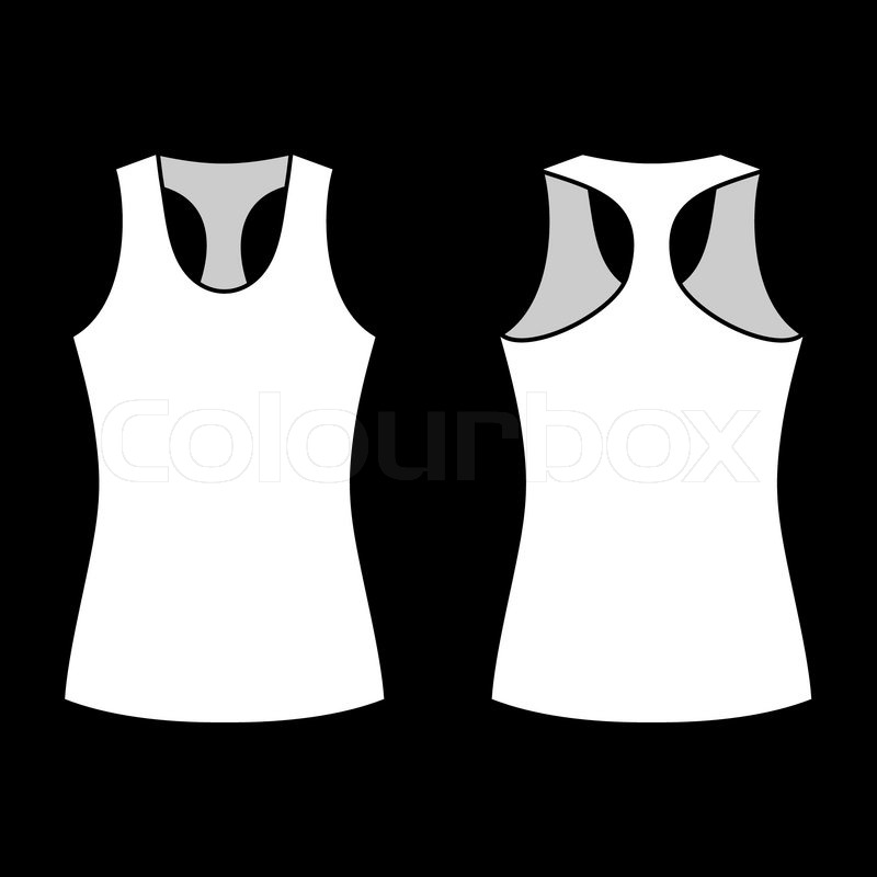 800x800 T Shirt Woman Back And Front. Stock Vector Colourbox